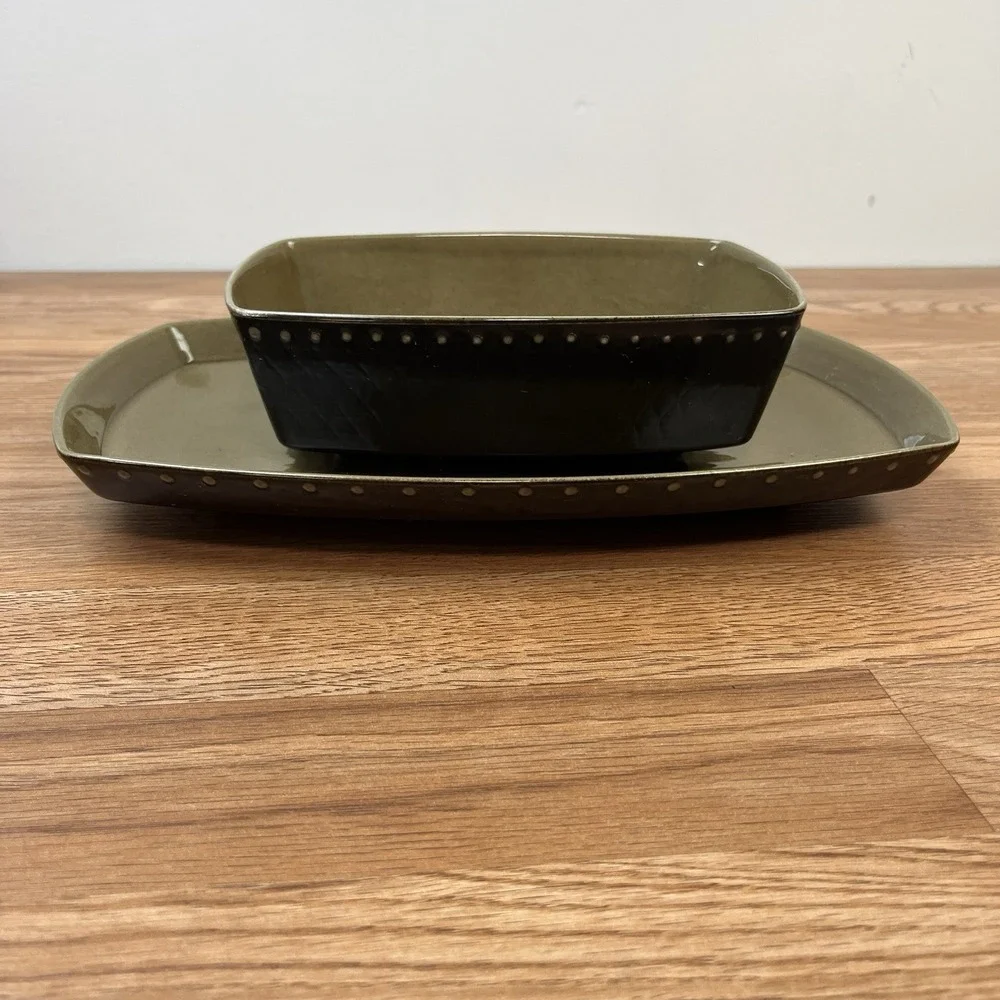Vintage Franciscan Discovery Tahiti Serving Bowl and Platter Set MCM - Excellent